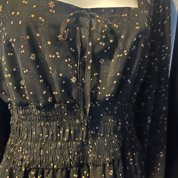 Aeropostale Black Pleated Sundress with Bishop Sleeves - Picture 2 of 6